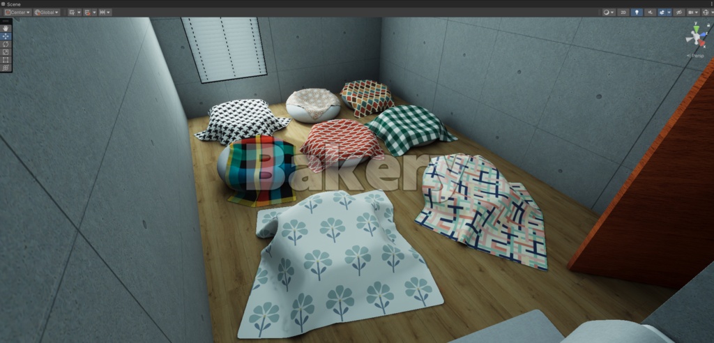 【VRChat想定】Prop_Cussion【3D家具アセット】