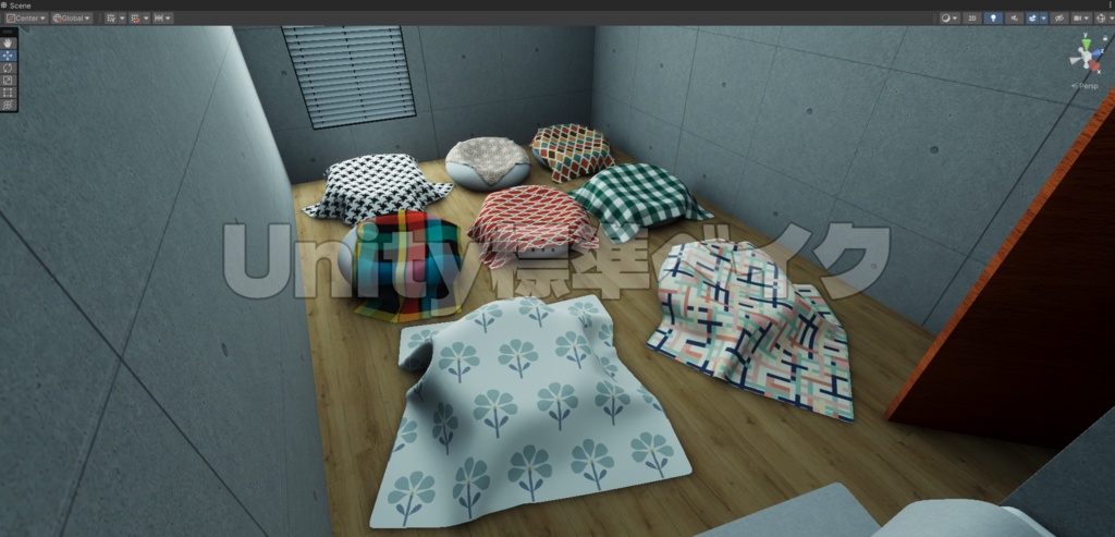 【VRChat想定】Prop_Cussion【3D家具アセット】