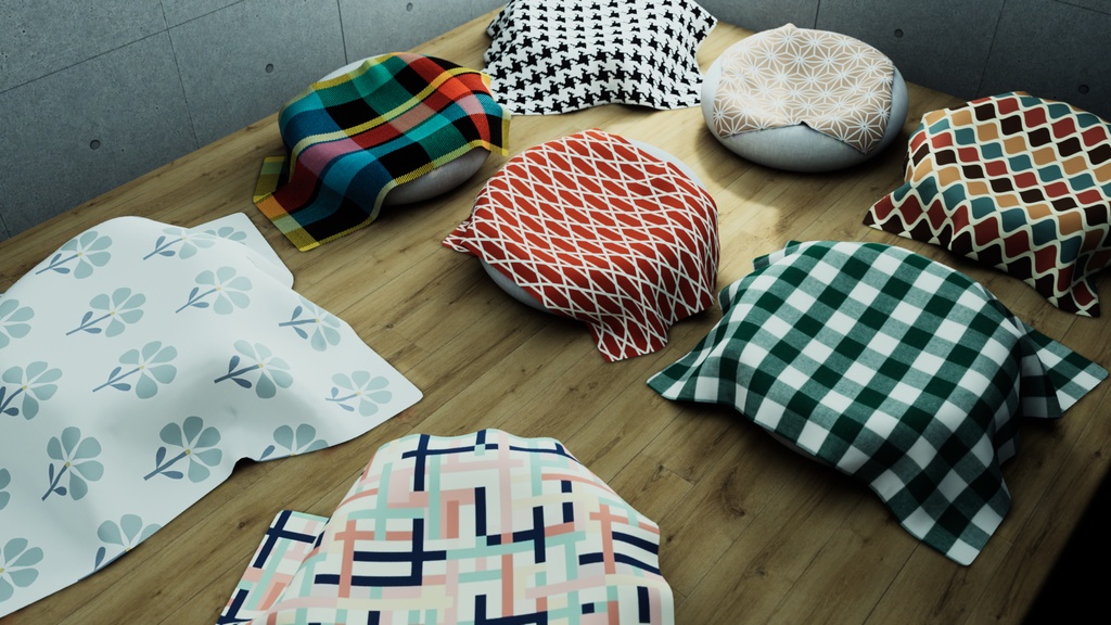 【VRChat想定】Prop_Cussion【3D家具アセット】