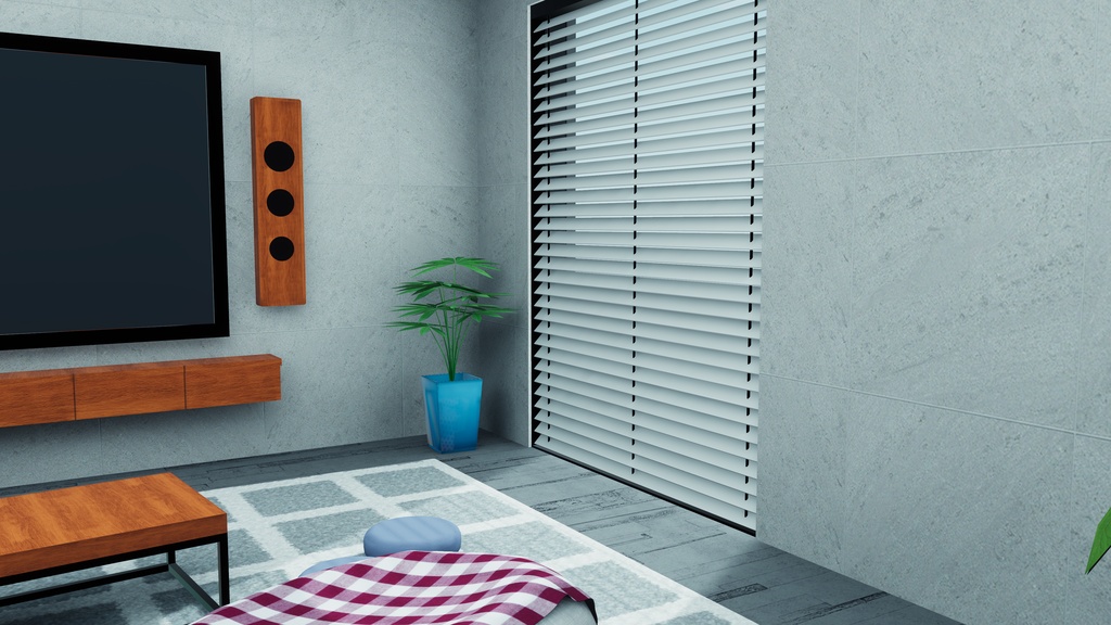 【VRChat想定】ConcreteHouse1.ReBuild (コンクリート打ちっぱなしハウス1.ReBuild)【ワールドアセット】