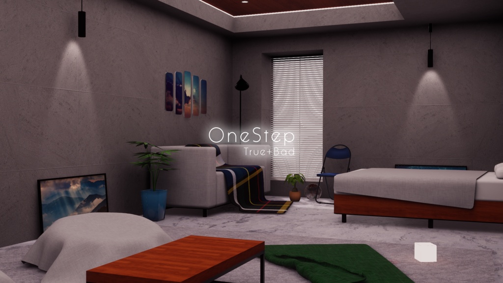 【9/13までセール中！】【VRChat想定】OneStep.ReBuild (True+Bad)【ワールドアセット】