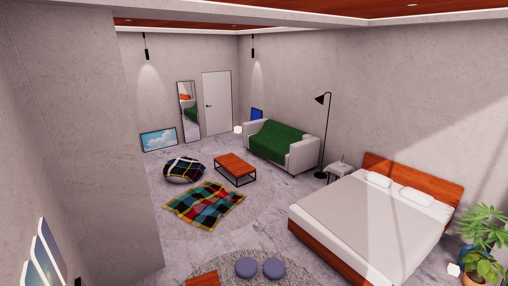 【11/3までセール中!】【VRChat想定】Just牢屋2 (牢屋付きワンルーム2)【ワールドアセット】