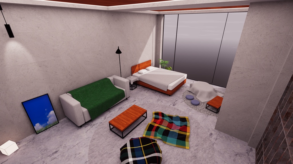 【11/3までセール中!】【VRChat想定】Just牢屋2 (牢屋付きワンルーム2)【ワールドアセット】