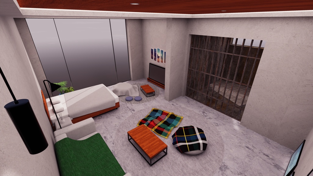 【11/3までセール中!】【VRChat想定】Just牢屋2 (牢屋付きワンルーム2)【ワールドアセット】