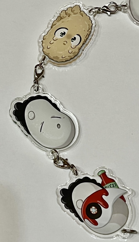 牡蠣アダム連結アクリルキーホルダー