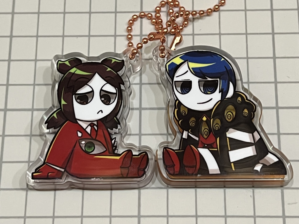 職員おすわりアクリルブロック