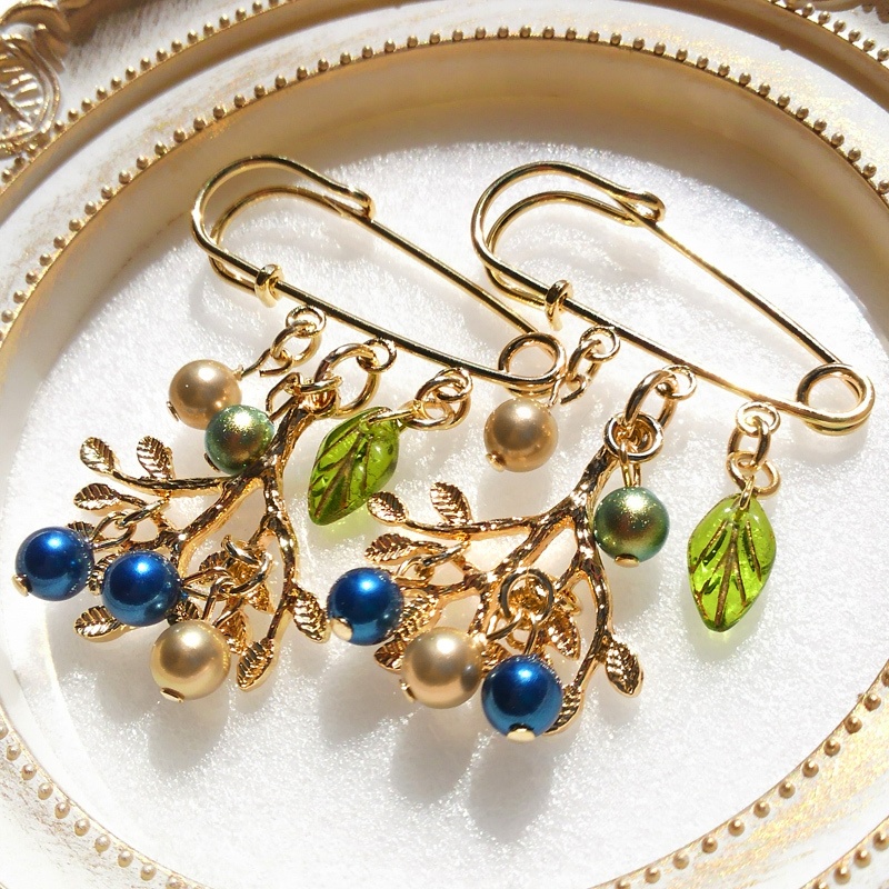 オリーブの樹イメージブローチ