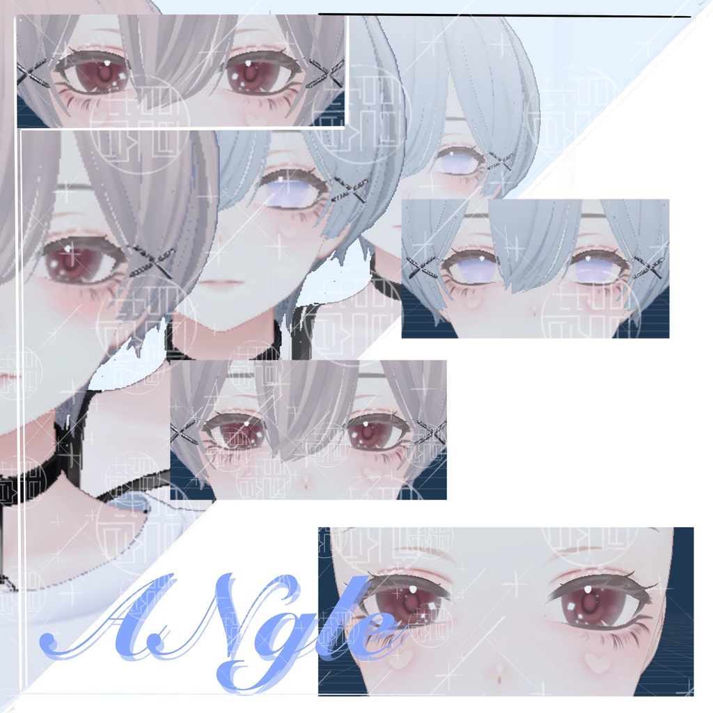 ✙vrc✙目と顔テクスチャー✙BLack^ANgle∔eye face makeup texture∔FOR森羅shinra