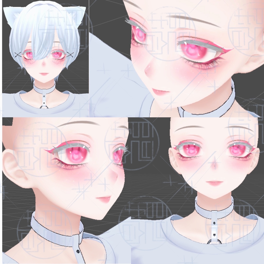✙化粧テキスチャFOR森羅shinra「designingmakeup+eyetexture」✙PINK`R メークアップセットmakeup set∔for kikyo selestia shinra moe ∔