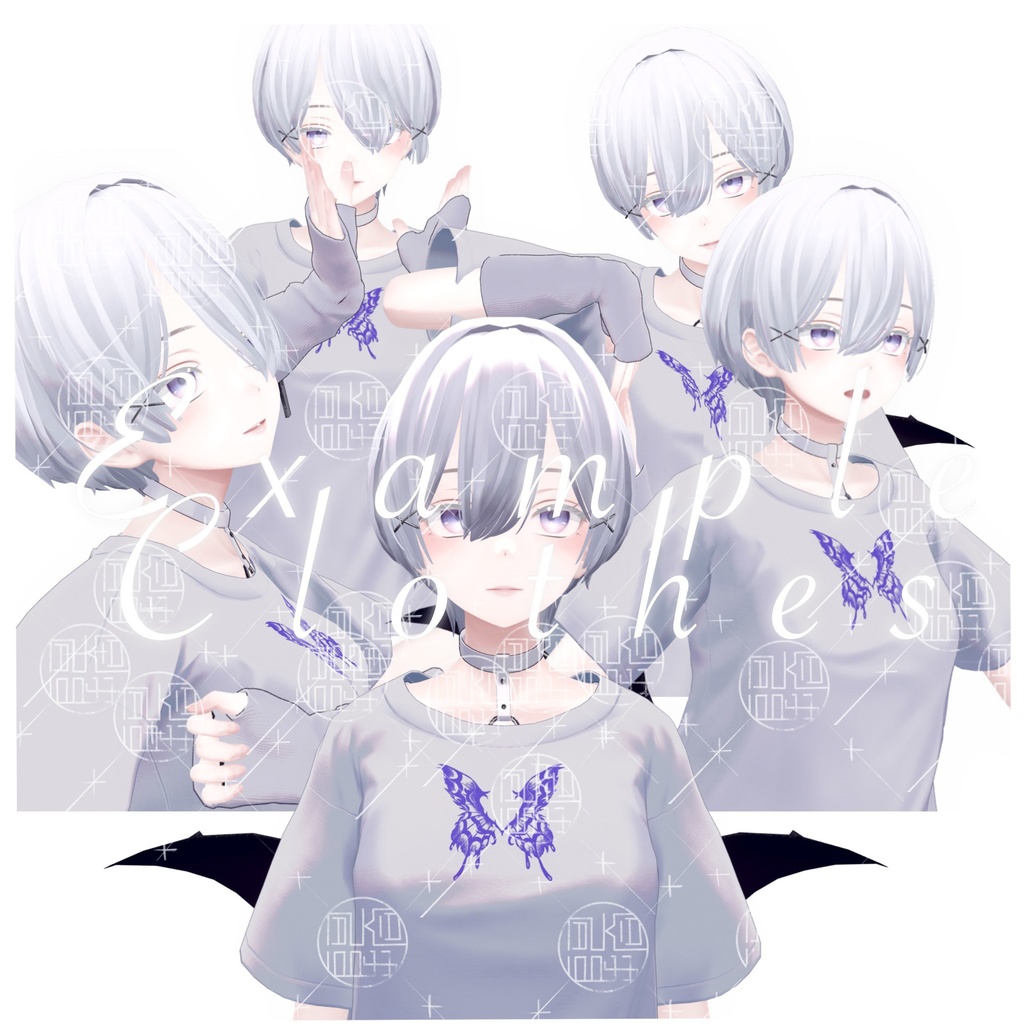 ✙vrc「service for 100follows」✙Butterfly✙バタフライ タトゥー✙textureFOR eye/body/clothesp