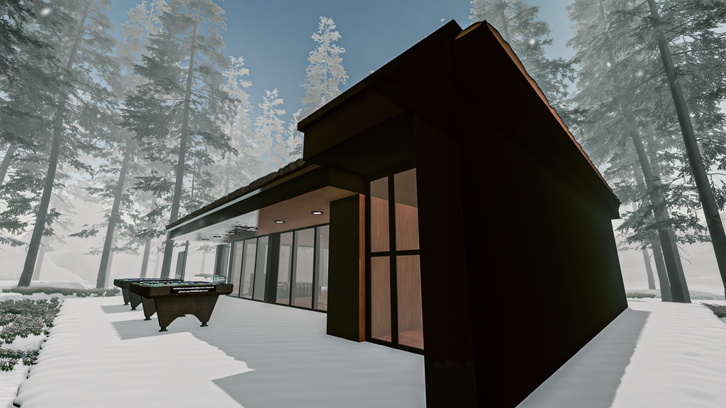 【VRChat Winter Modern Villa / トリシアのウィンターモダンヴィラ】