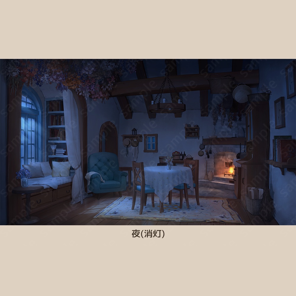 【背景素材】ファンタジーな家(配信・ゲーム制作向け)