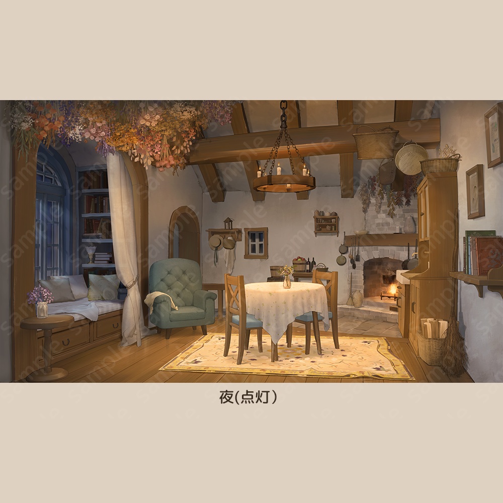 【背景素材】ファンタジーな家(配信・ゲーム制作向け)