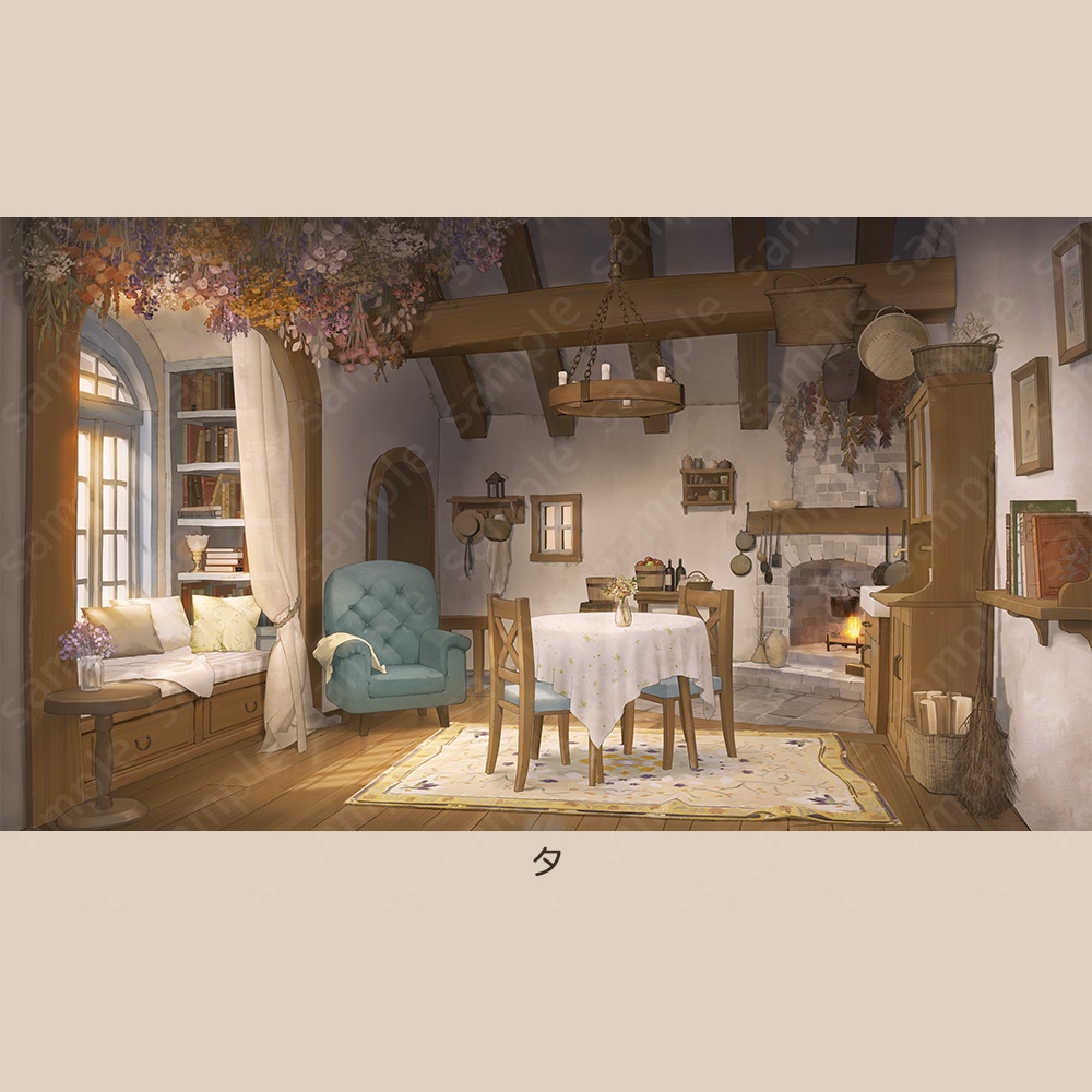 【背景素材】ファンタジーな家(配信・ゲーム制作向け)