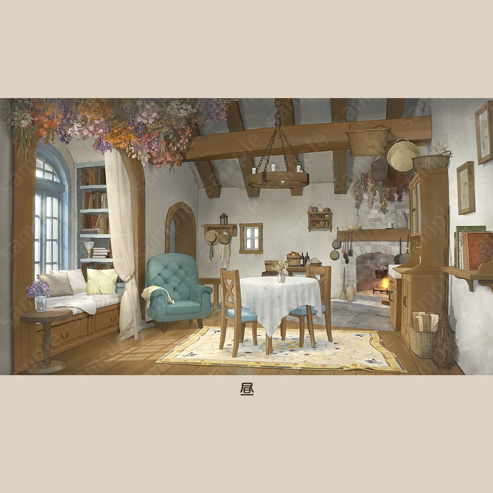 【背景素材】ファンタジーな家(配信・ゲーム制作向け)