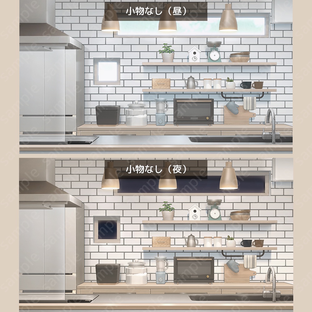 【背景素材】キッチン(配信向け)