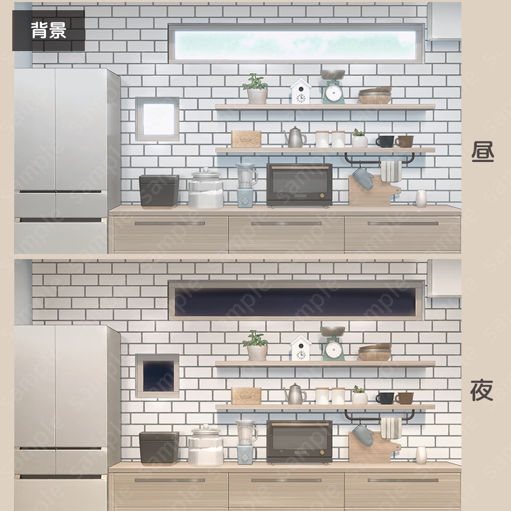 【背景素材】キッチン(配信向け)