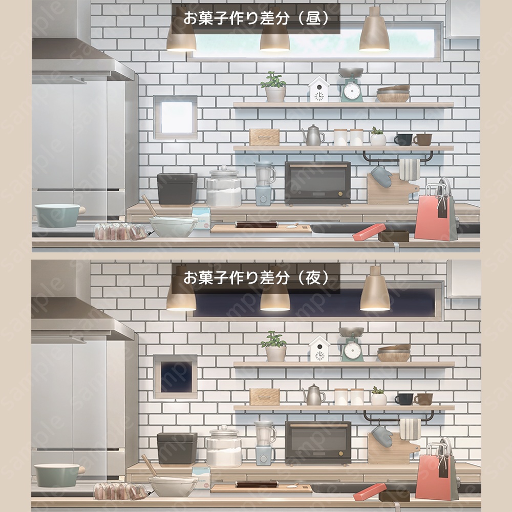 【背景素材】キッチン(配信向け)