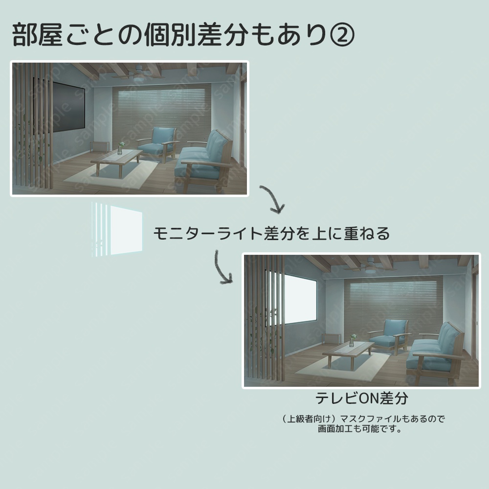 【背景素材】現代住宅セット