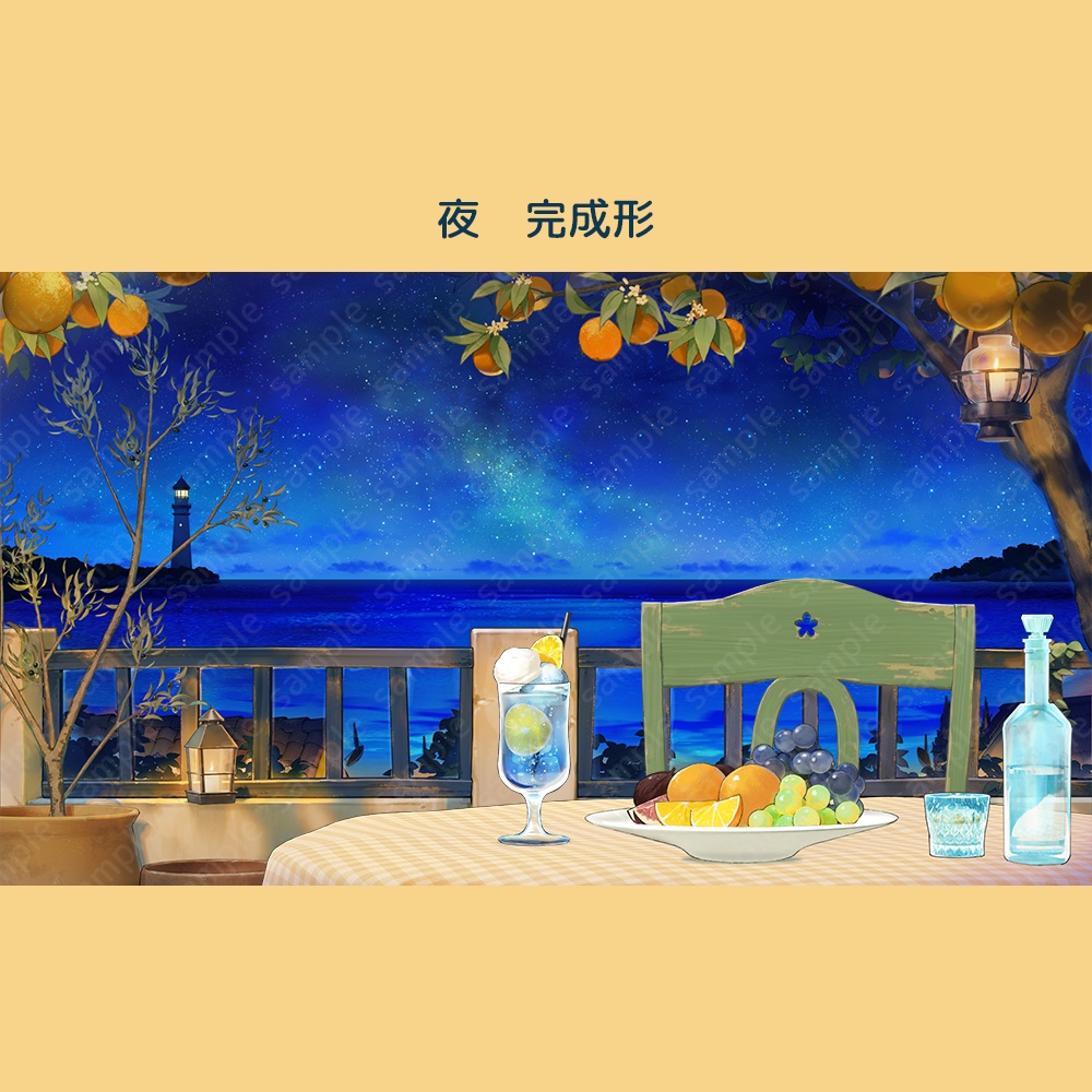 【動く背景素材】海が見えるカフェ(配信向け)