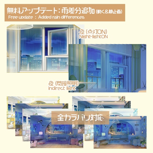 【動く背景素材】ネオレトロな部屋