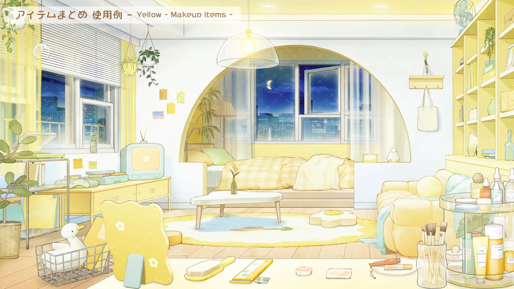 【動く背景素材】ネオレトロな部屋(無料アプデあり)