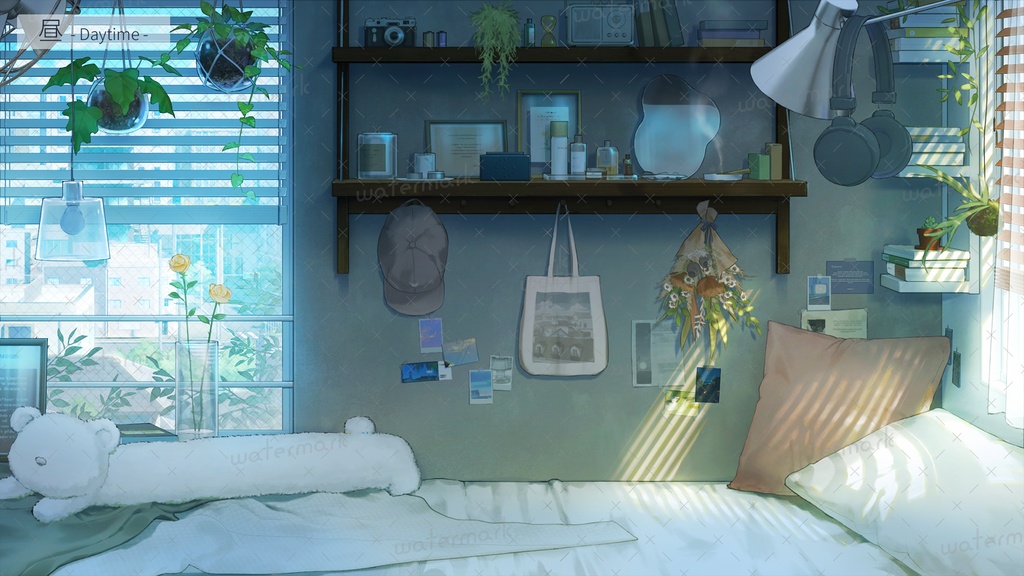 【動く配信背景】チル・シティ・ルーム(無料アプデあり)