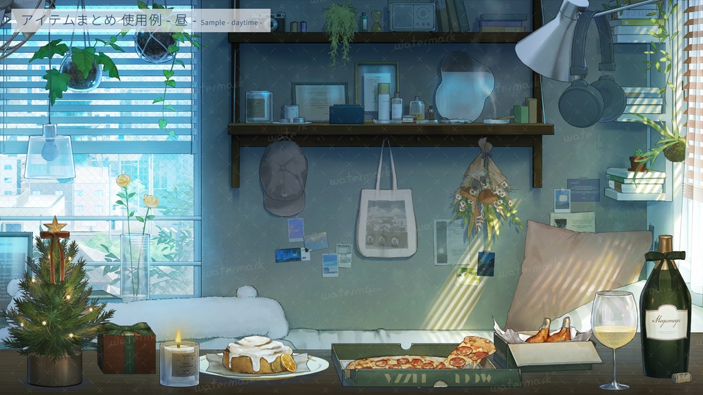 【動く配信背景】チル・シティ・ルーム(無料アプデあり)