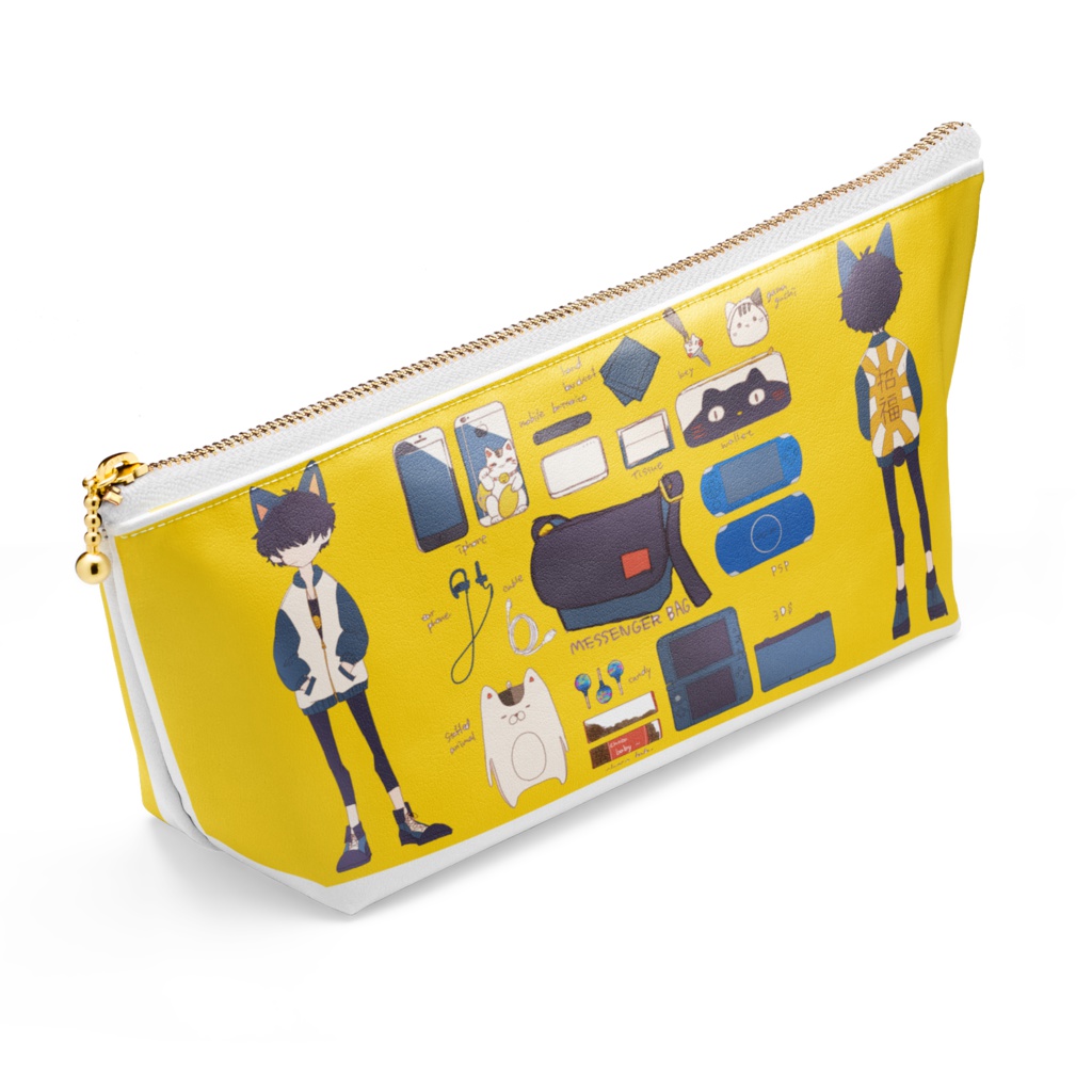 招き~ズポーチ(鞄の中身は)