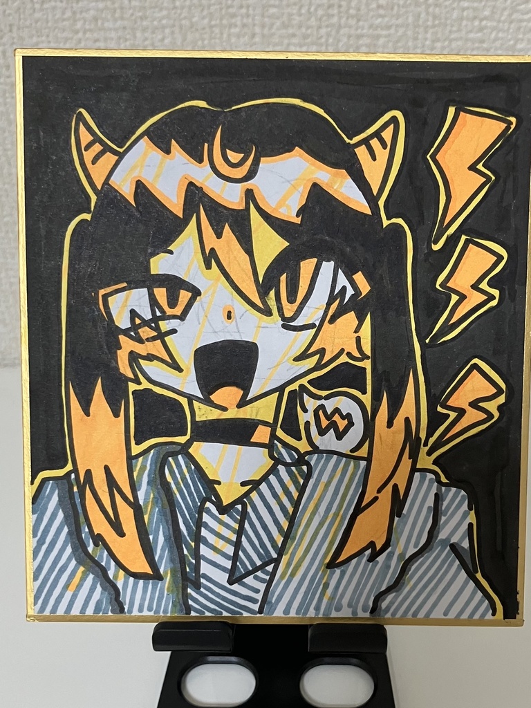 イラスト色紙【オリキャラ】雷ちゃん