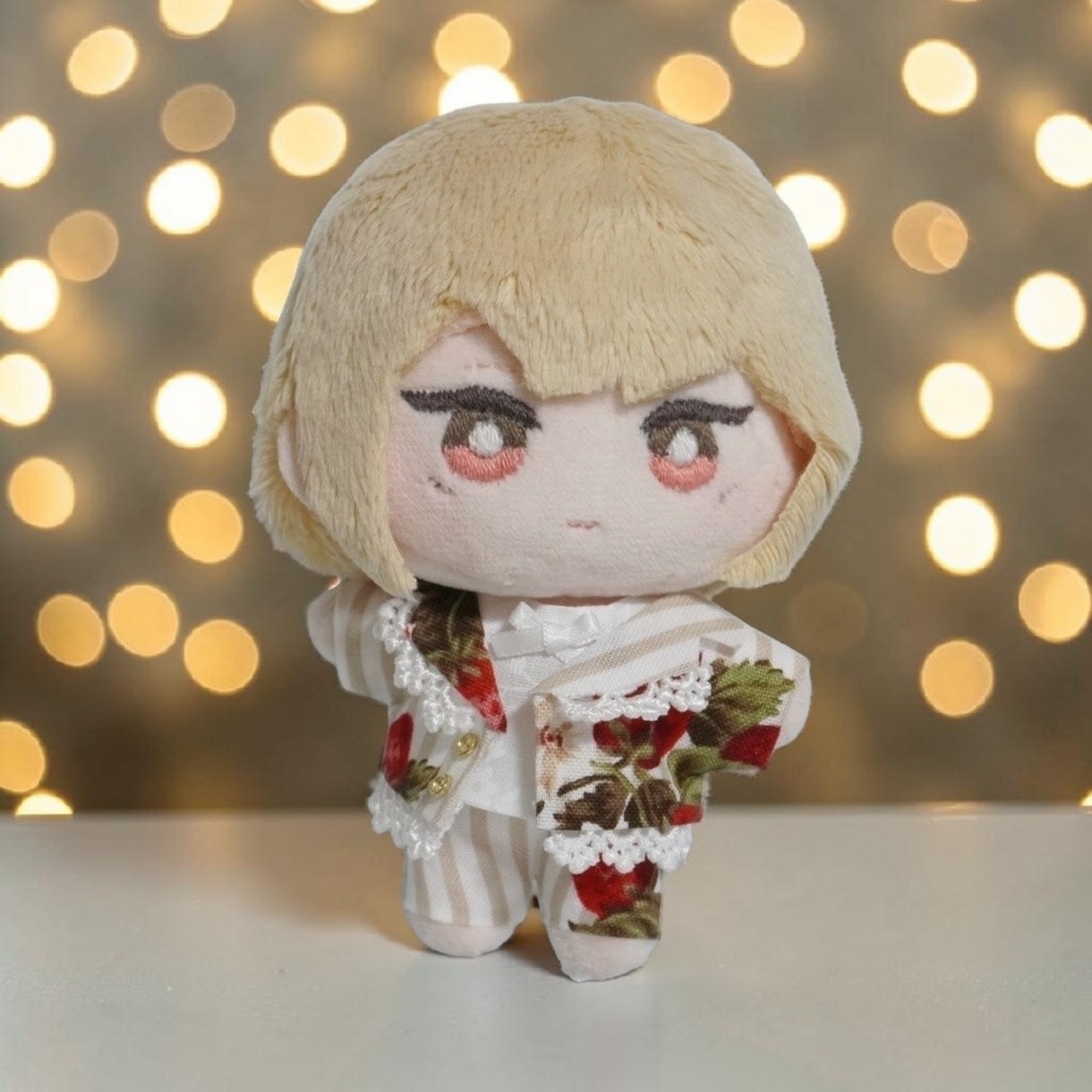 10cmぬい服 ストロベリーティータイムジャケット+リボンシャツセット