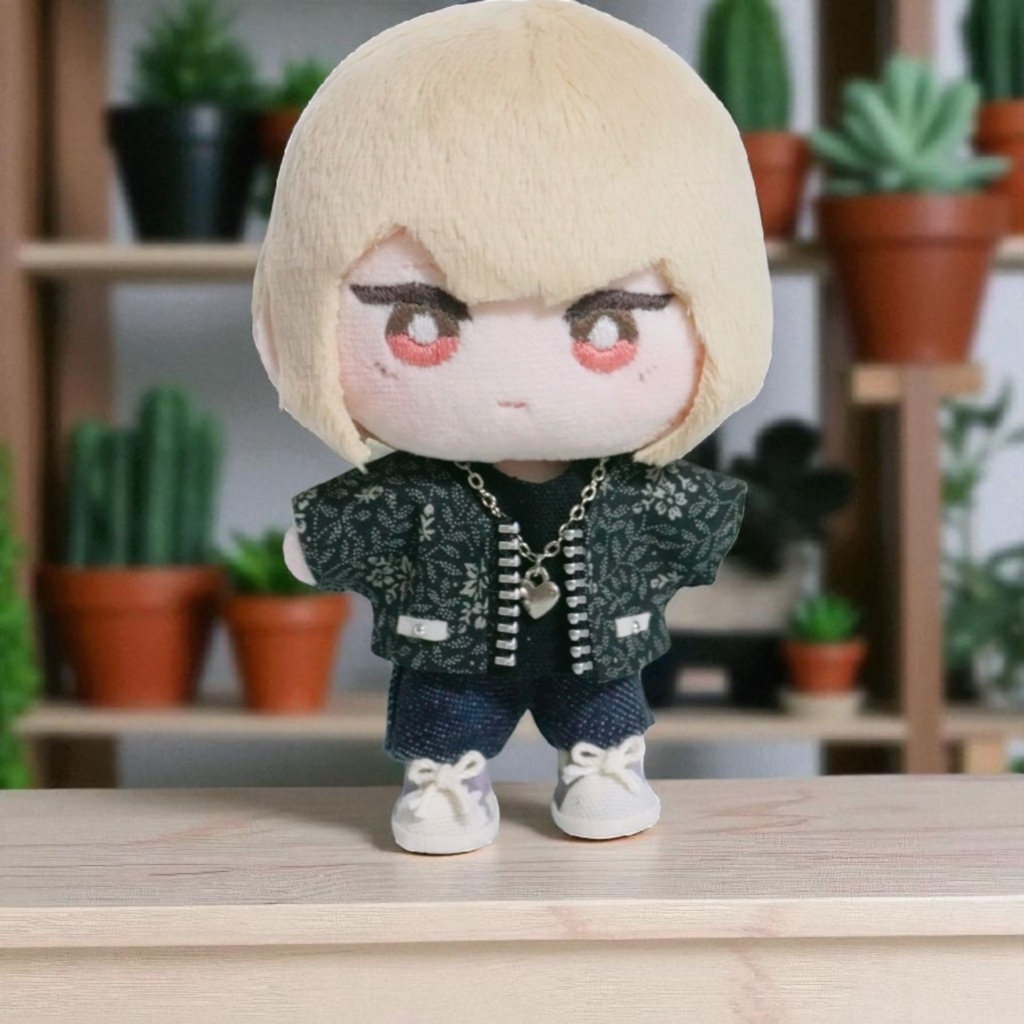 10cmぬい服 ジップジャケット+ハートチャームインナーセット
