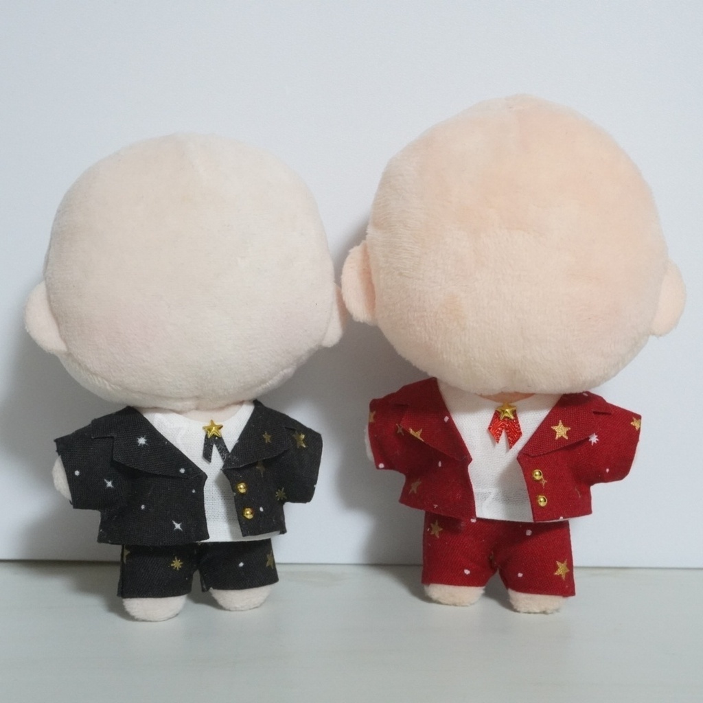 10cmぬい服 星のセットアップ+星のリボンシャツ