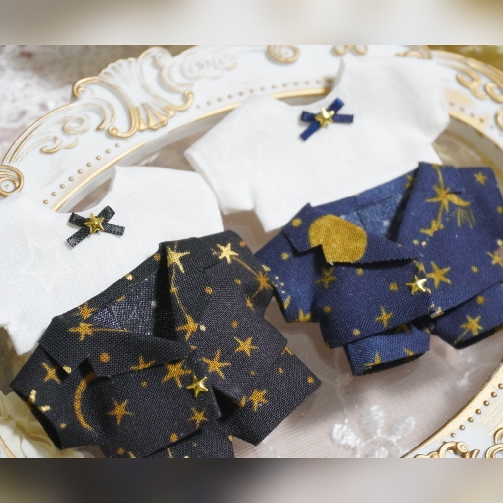 10cmぬい服 星空のスーツセット