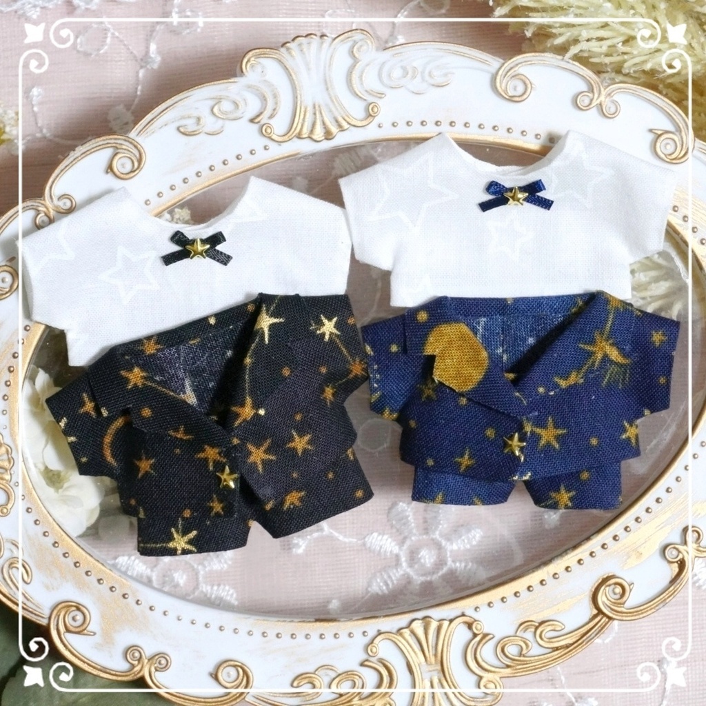 10cmぬい服　星空のスーツセット