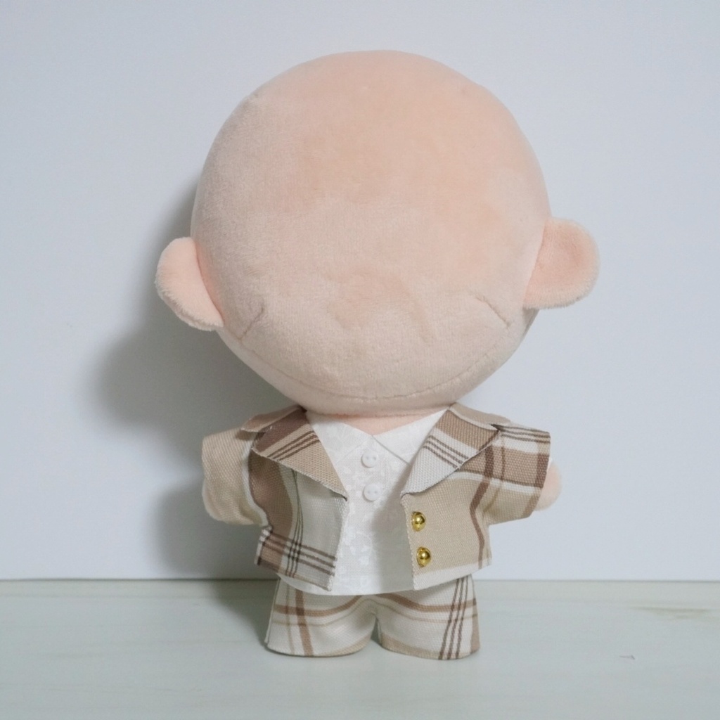 15cmぬい服 チェックジャケット(セットアップ選択可)