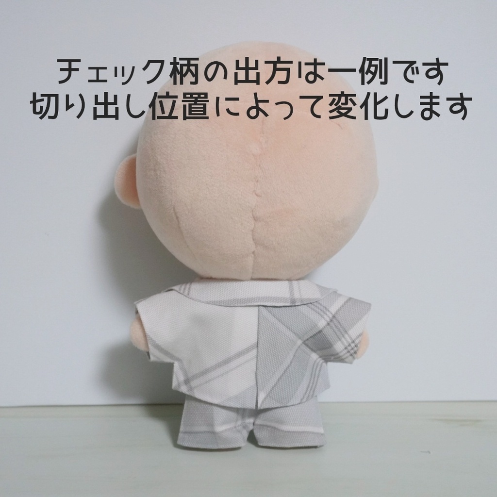 15cmぬい服 チェックジャケット(セットアップ選択可)