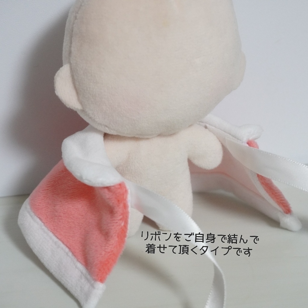 10cm〜15cmぬい服【冬限定】クリスマス☆サンタさんのケープ&サンタ帽子セット☆推し色6色展開