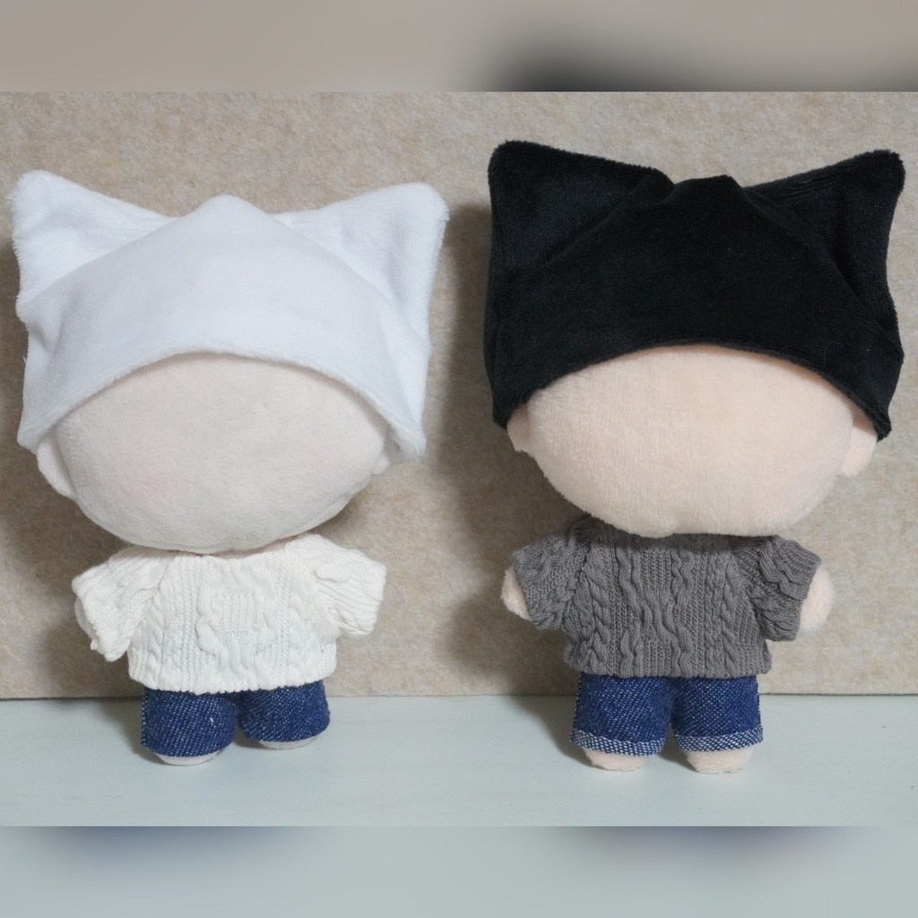 10cm〜ぬい服 ねこみみ風ニット帽