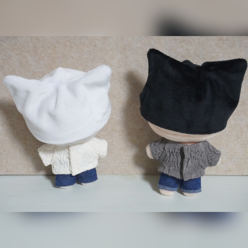 10cm〜ぬい服 ねこみみ風ニット帽