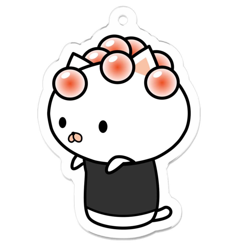 ねこまんまアクリルキーホルダー：いくら
