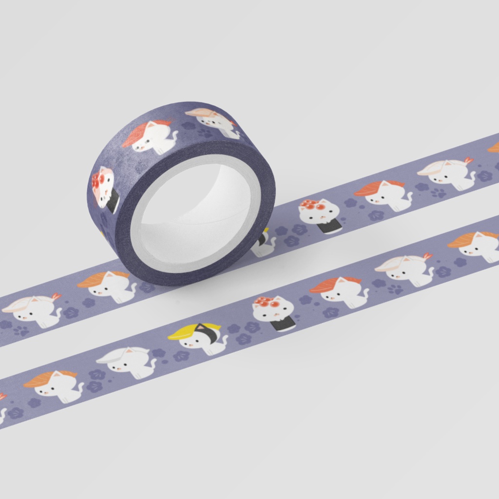 ねこまんまマスキングテープ：寿司