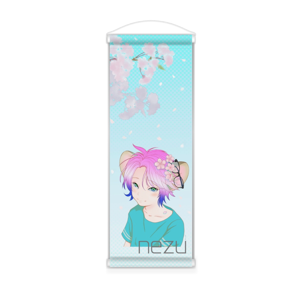 桜ネズ　ミニタペストリー　（Eraイラスト）