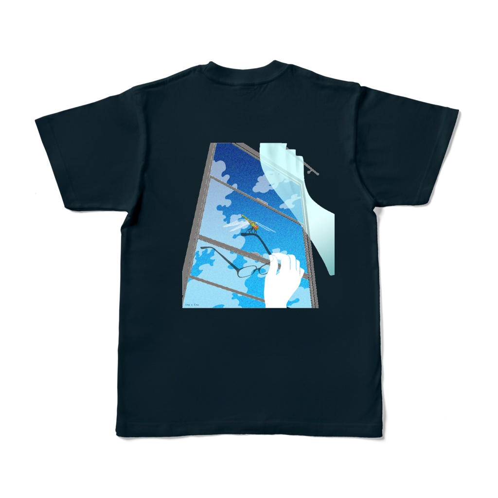 とんぼとメガネ Tシャツ カラーネイビー S~XL