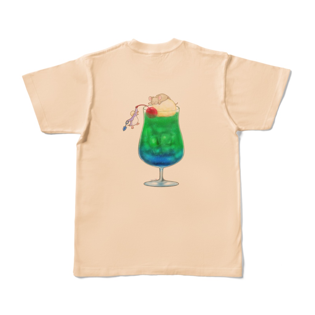 ネズとワルペンのクリームソーダ Tシャツ クリーム色