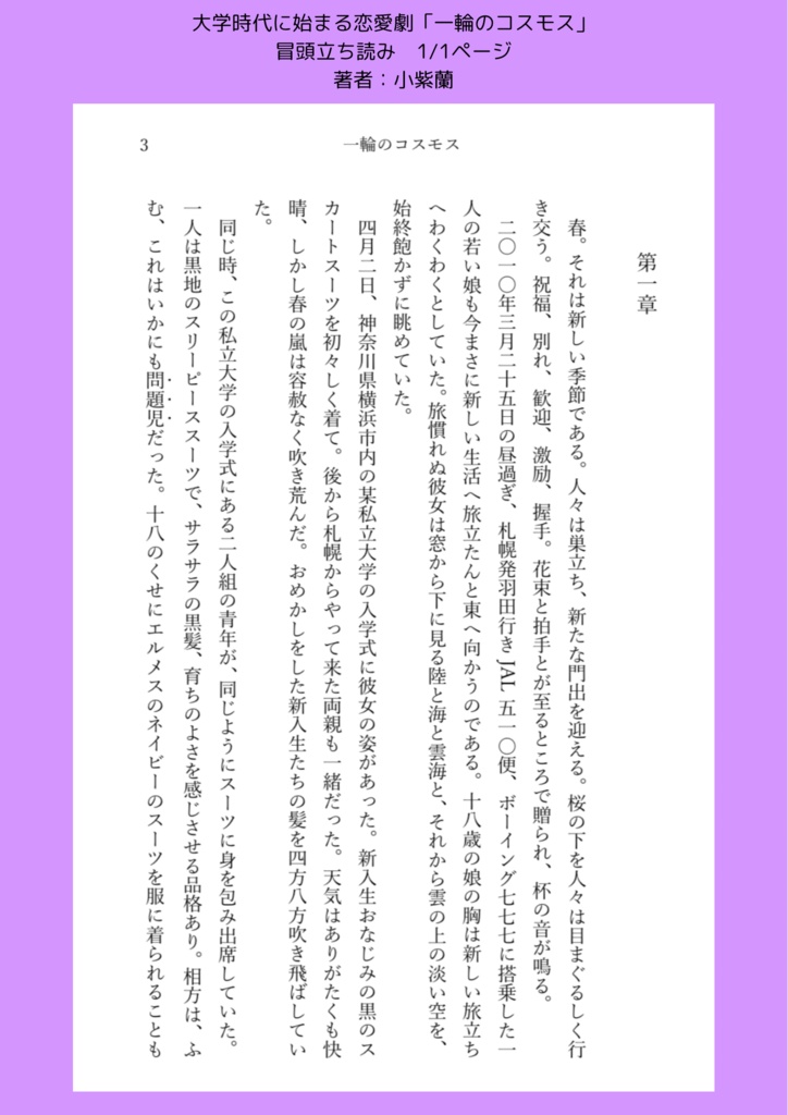 一輪のコスモス