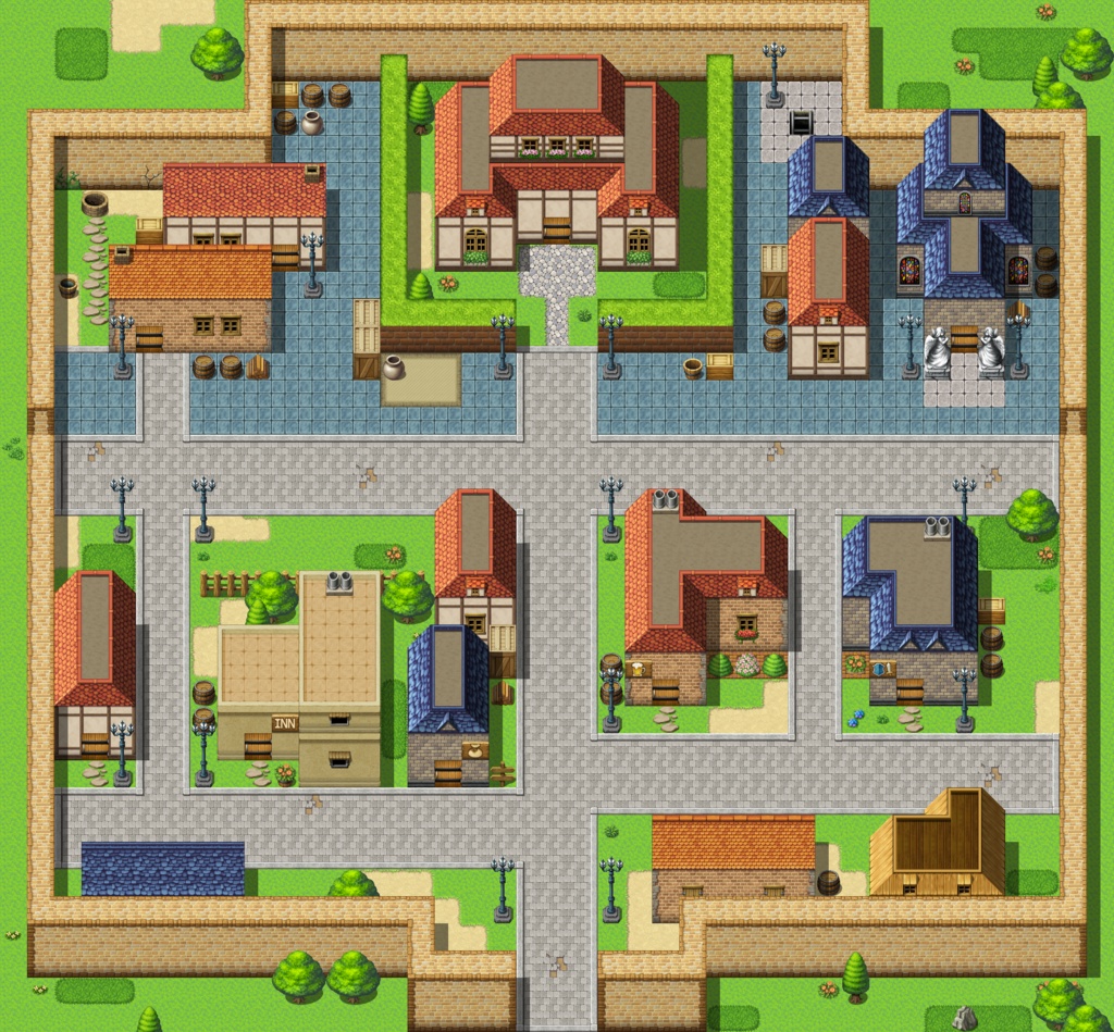 【MV/MZ】✰オヤジ狩りのマップ素材集✰