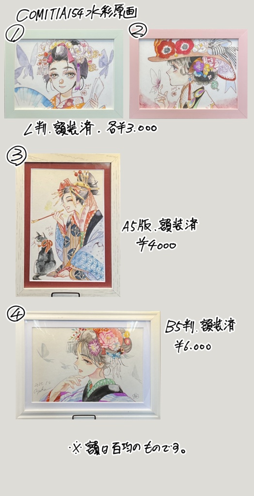 コミティア154持ち込み水彩原画
