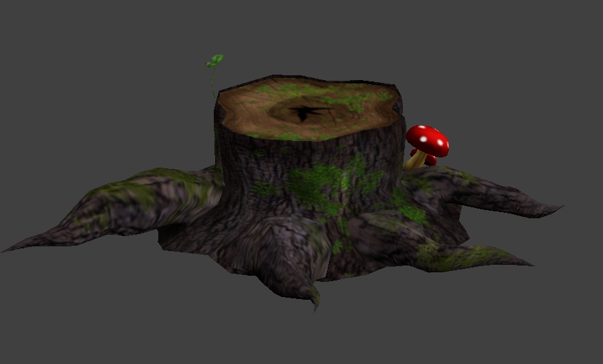 切り株 3Dモデル