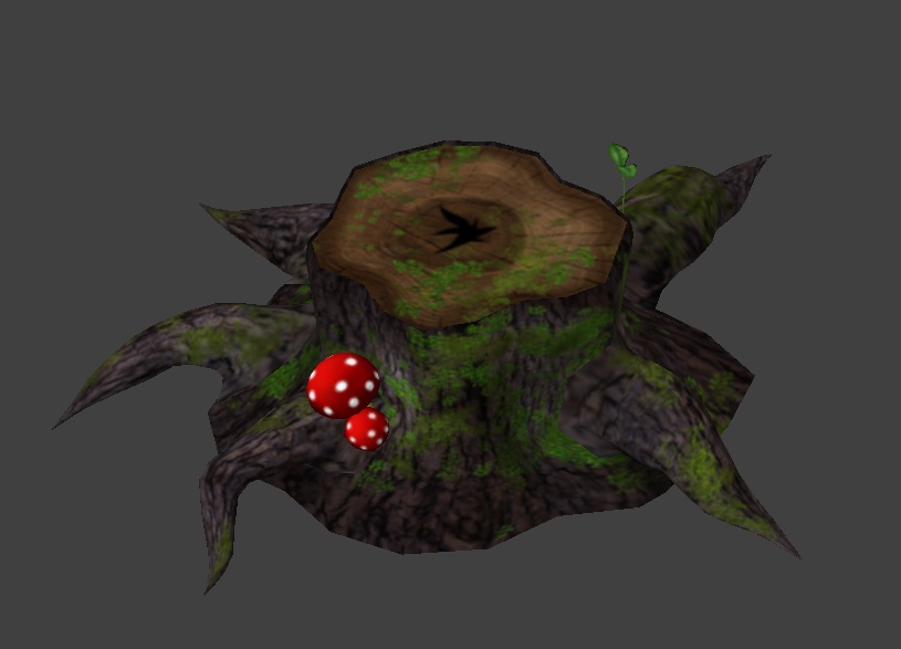 切り株 3Dモデル